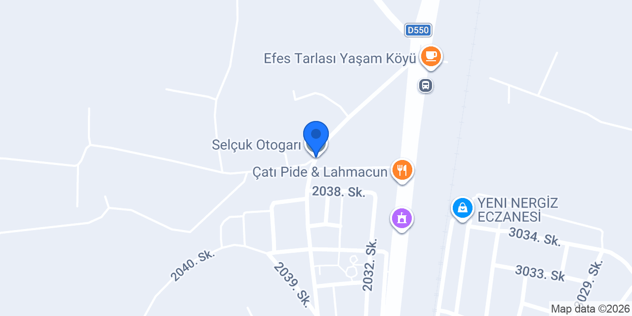 Selçuk Otogarı konumu