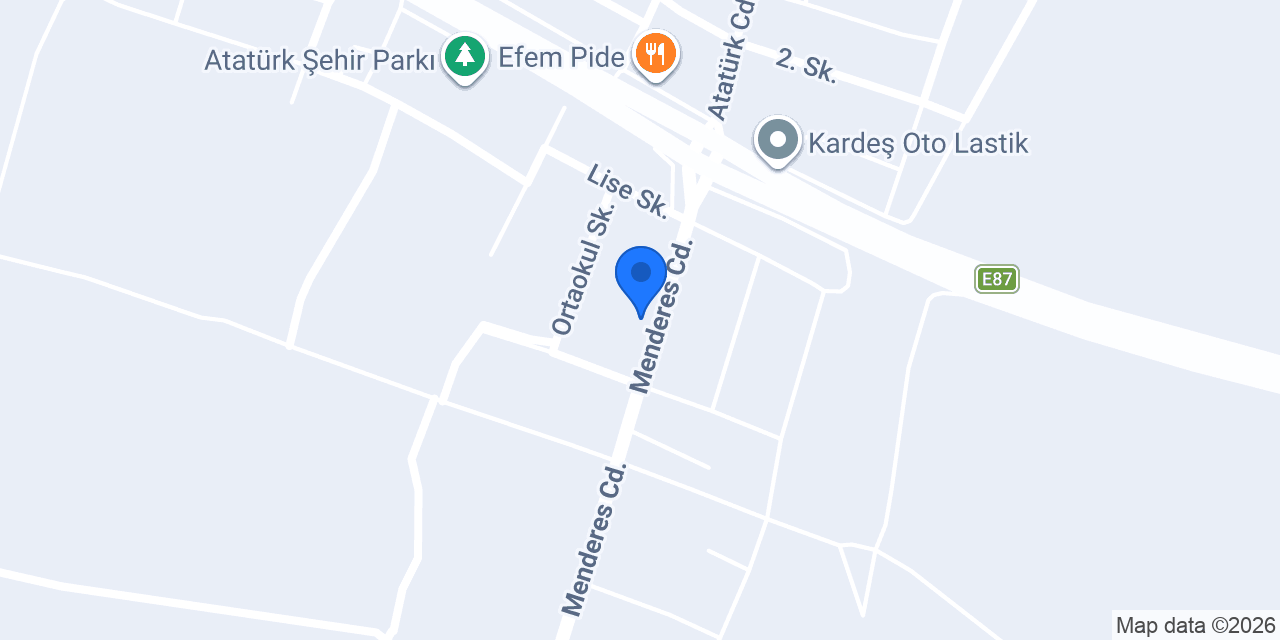 Özeller Oto Lastik konumu