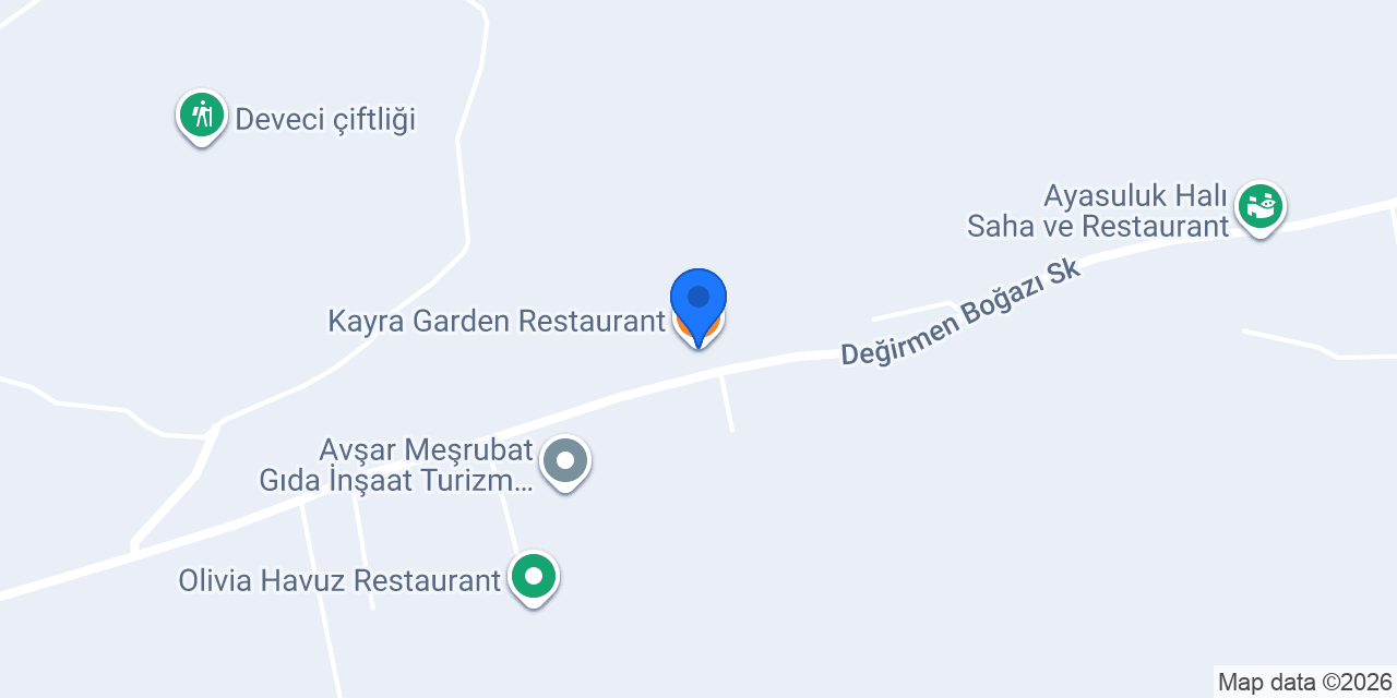 Kayra Garden Restaurant konumu