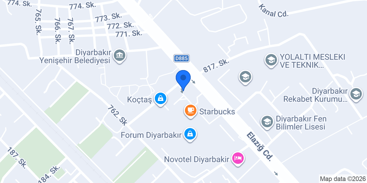 Diyarbakır diş kliniği konumu