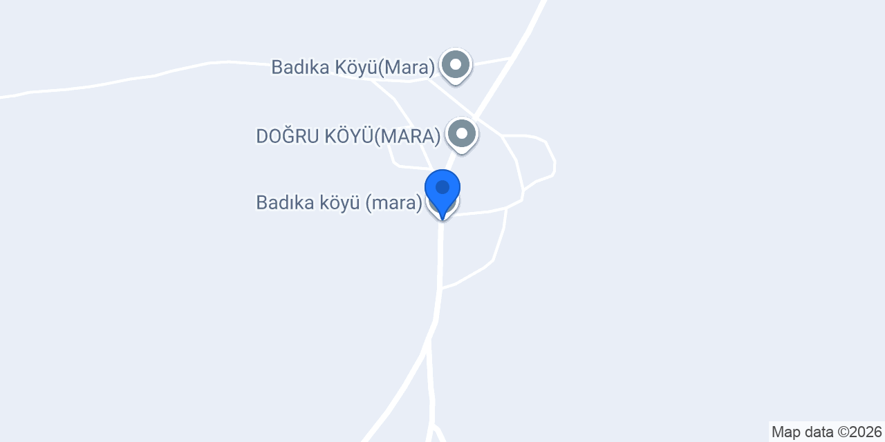 Badıka köyü (mara) konumu