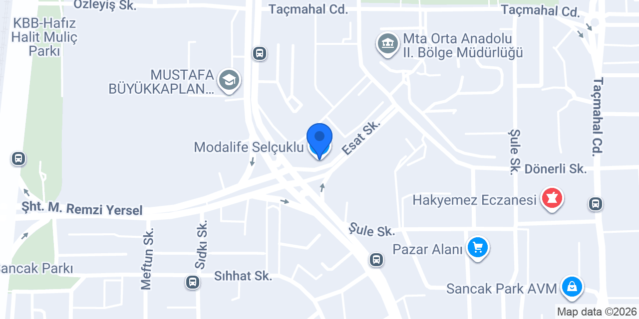 Modalife Selçuklu konumu