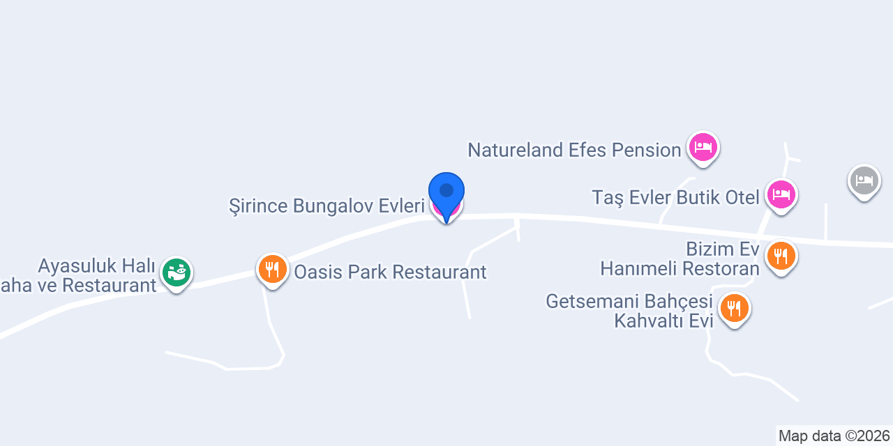 Şirince Bungalov Evleri konumu