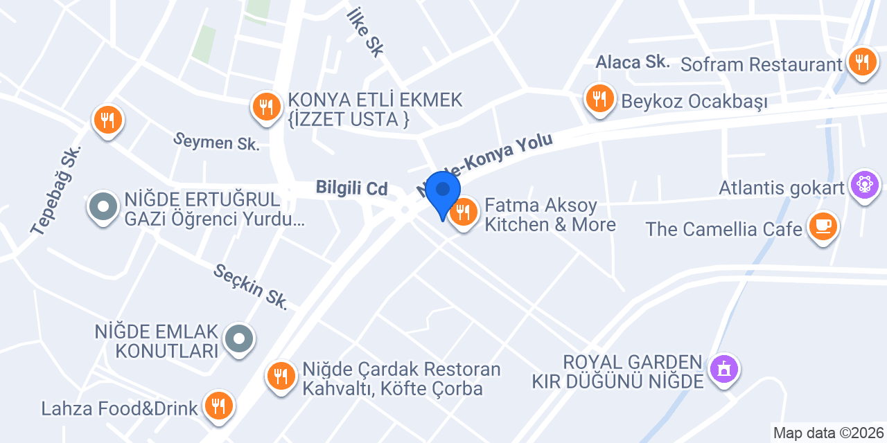 Niğde Pet Plus Veteriner Kliniği konumu