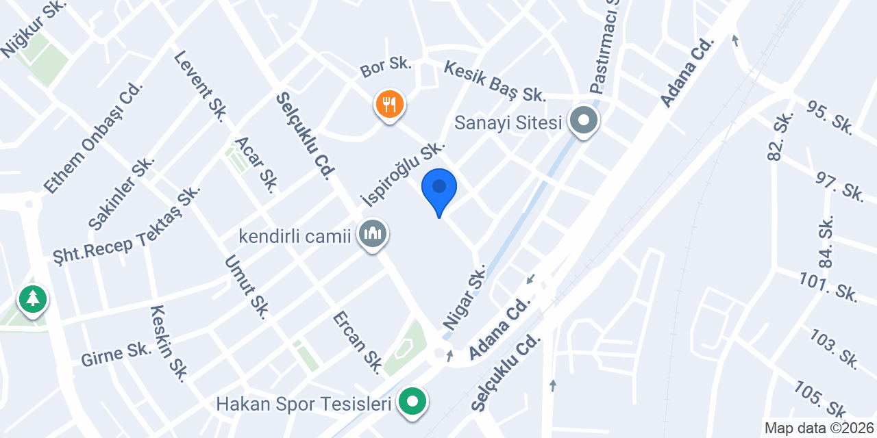 Korkmaz Makina konumu