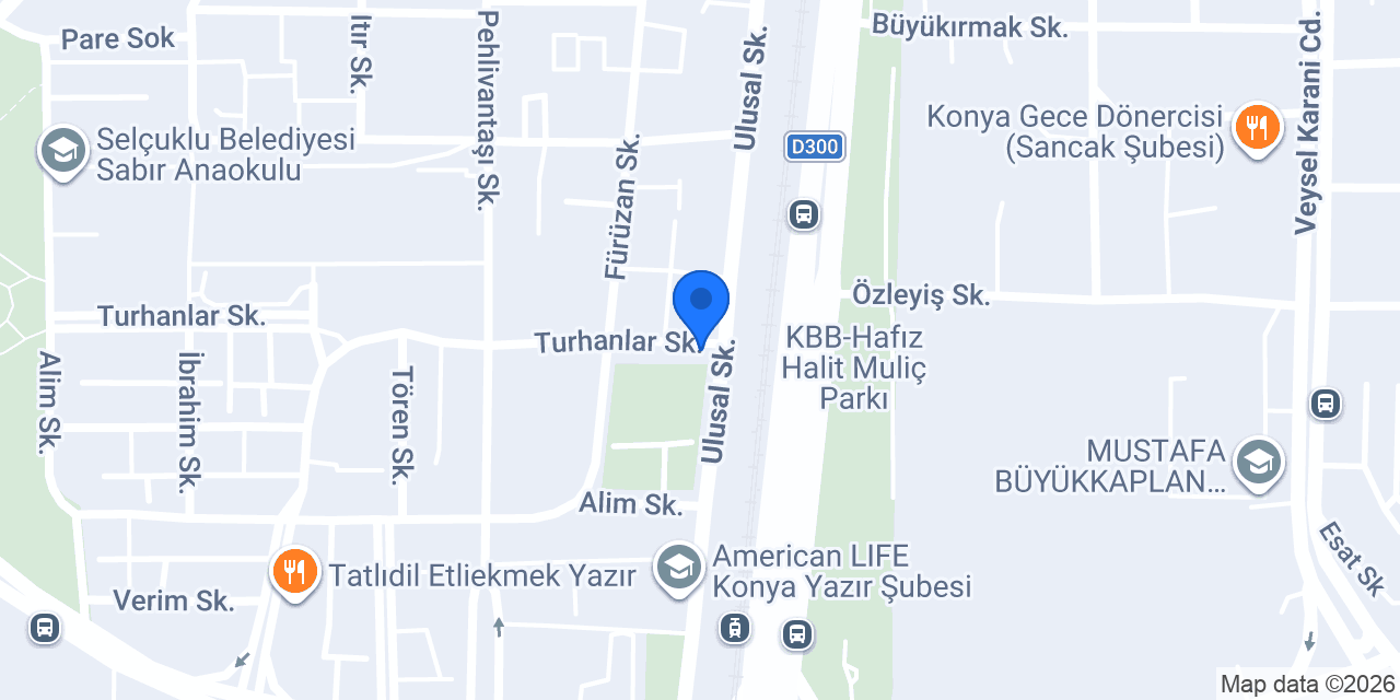 Turkuaz Sürücü Kursu konumu