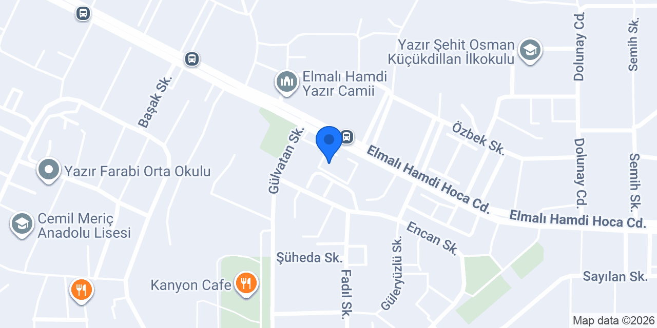 Yazır Mh Tüp ve Su konumu