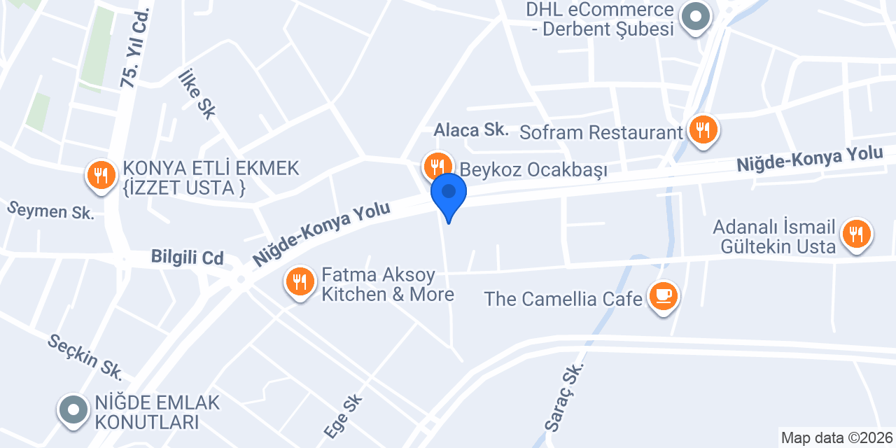 Arabica Coffee House Niğde konumu