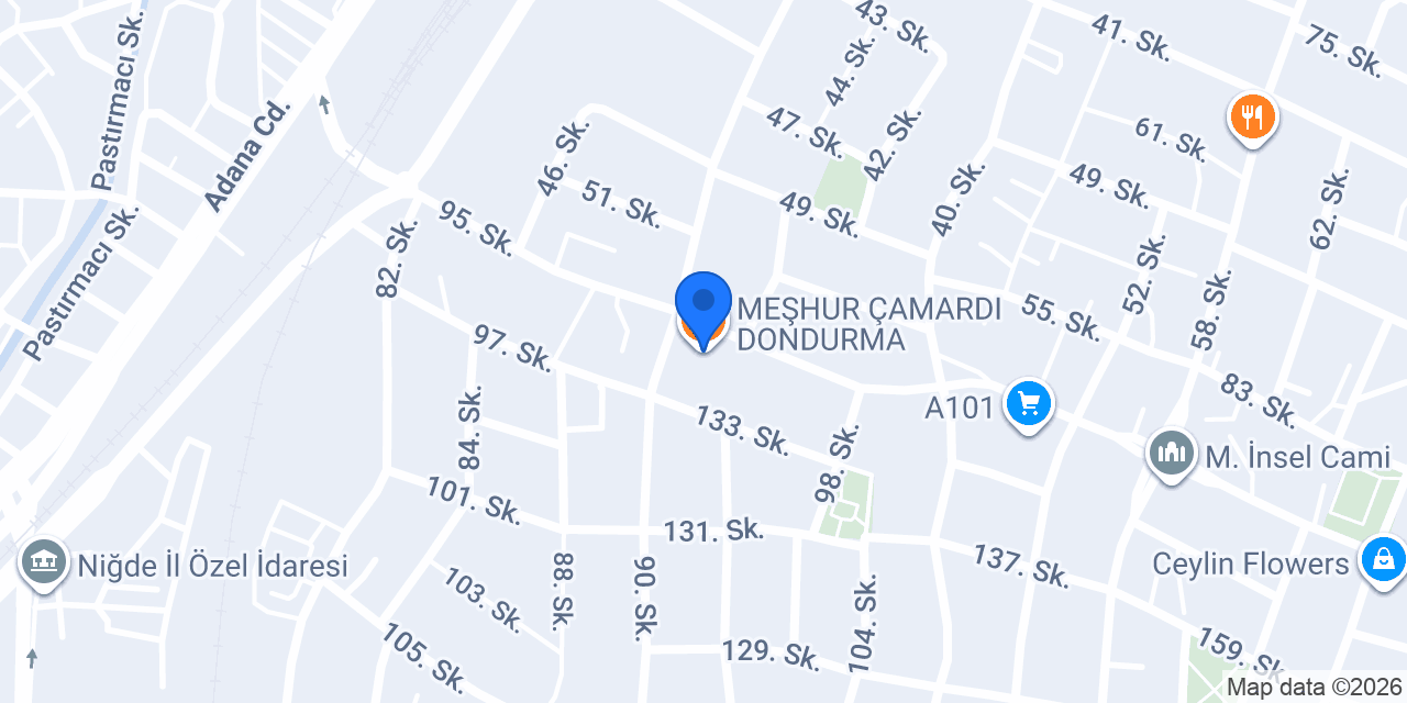 MEŞHUR ÇAMARDI DONDURMA konumu