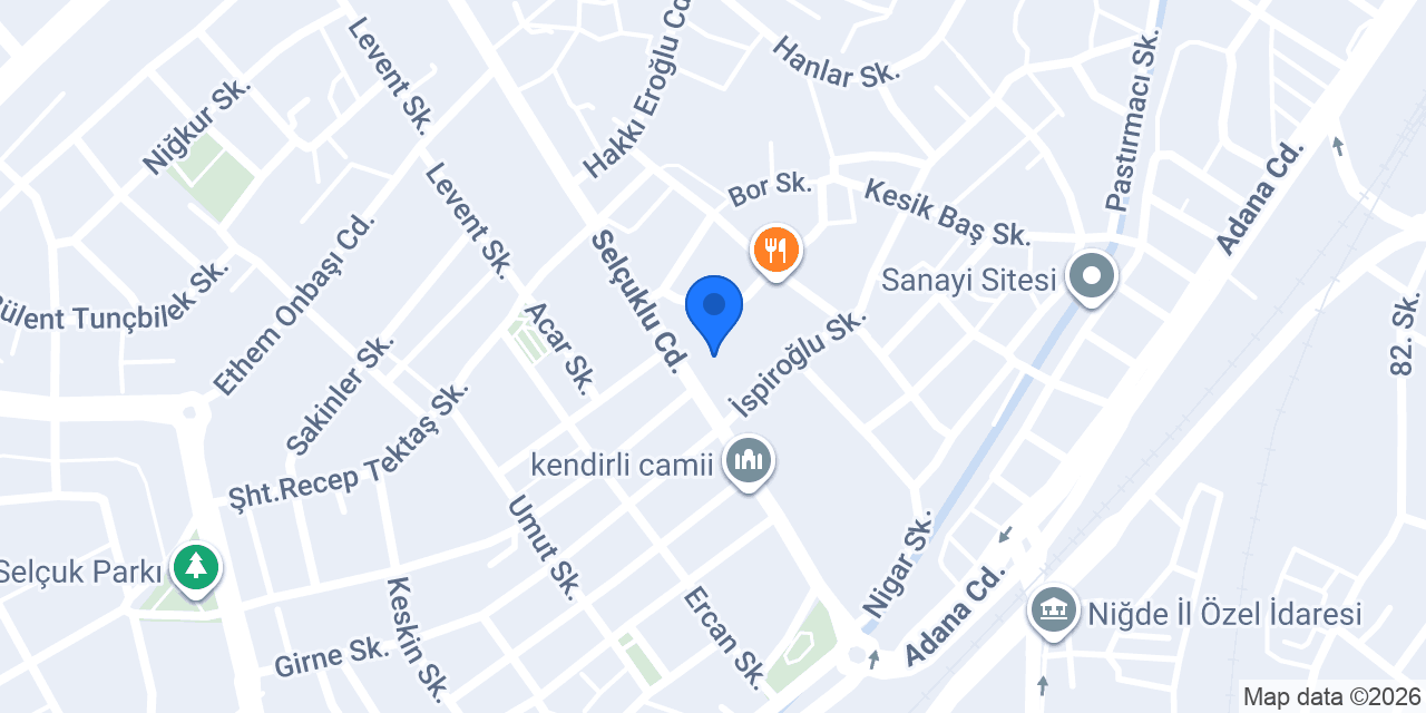 Niğde Aslanlar Isı Doğalgaz Mühendislik Ltd. Şti konumu
