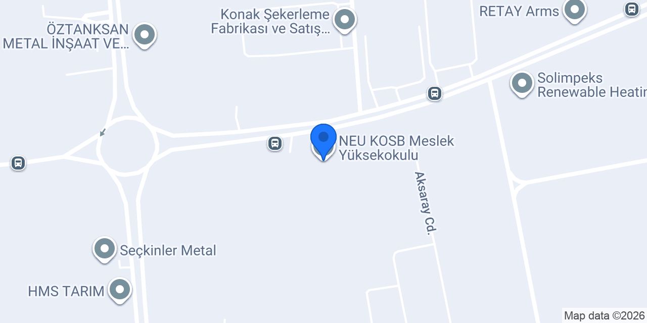 NEU KOSB Meslek Yüksekokulu konumu