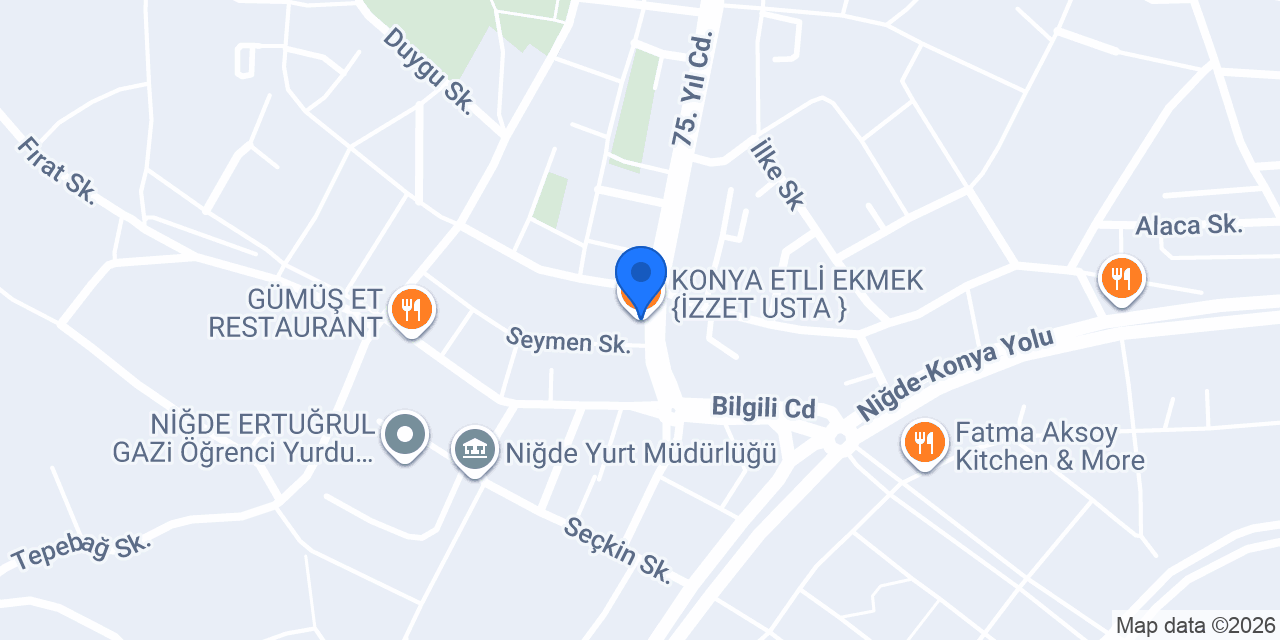 KONYA ETLİ EKMEK {İZZET USTA } konumu