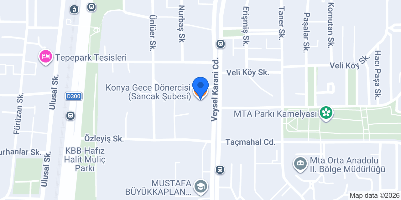 Konya Gece Dönercisi (Sancak Şubesi) konumu