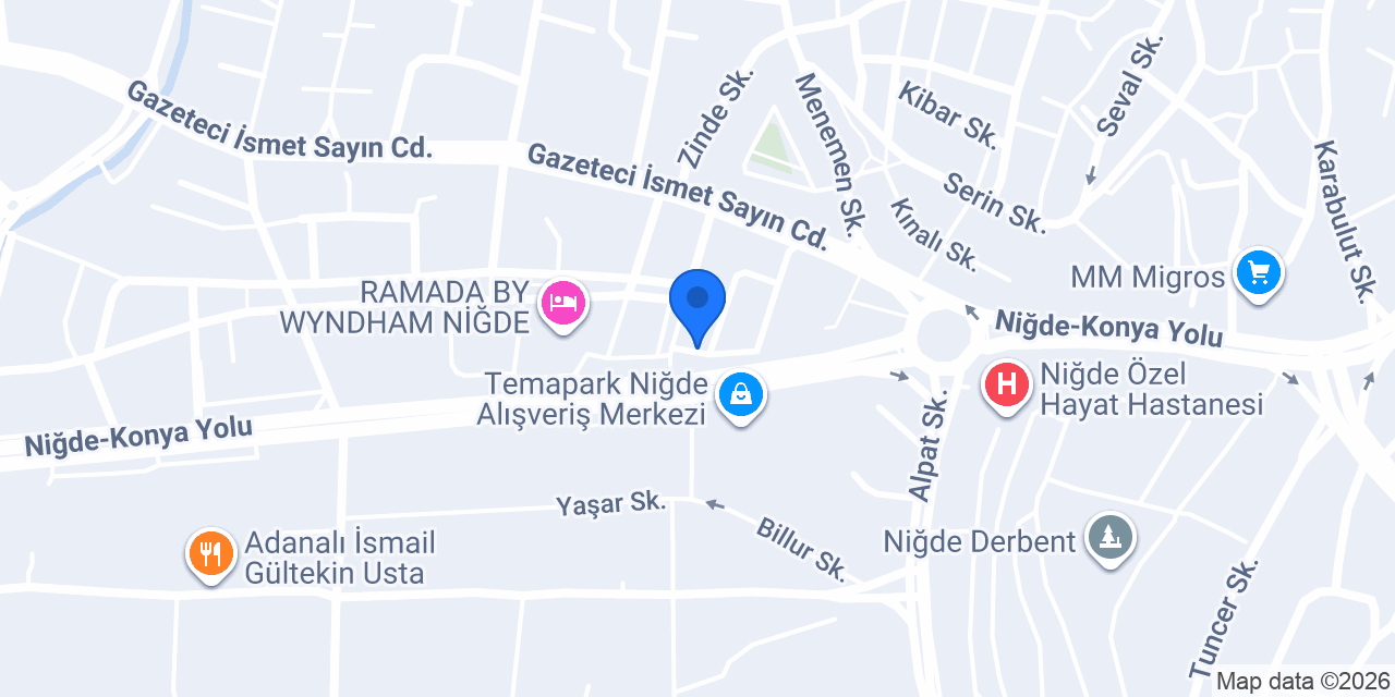 Aydoğanlar Mobilya Bor Yolu konumu