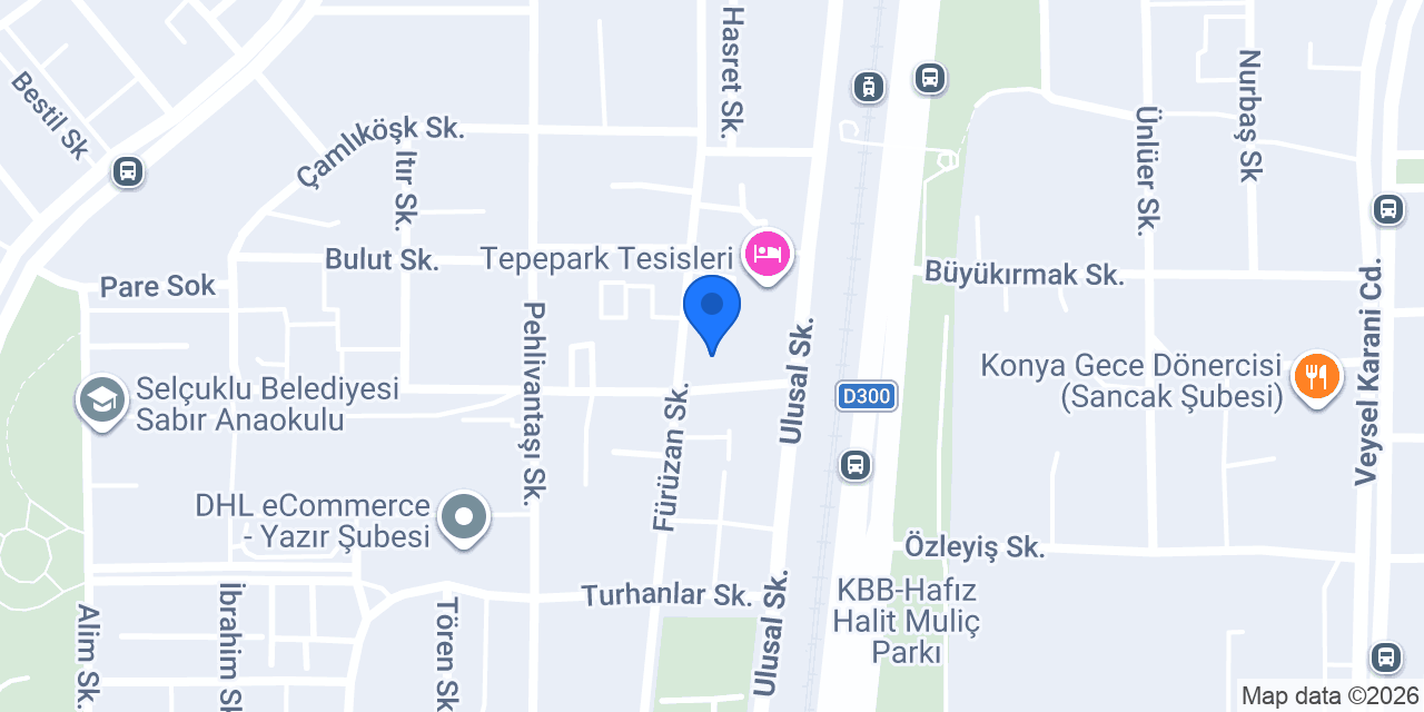 Özel Konya inciler Anaokulu konumu