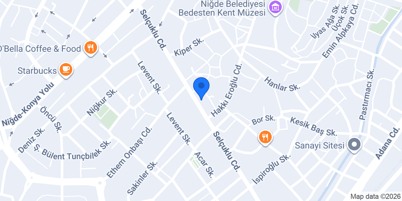 Niğde Emlak Yapı Grup konumu