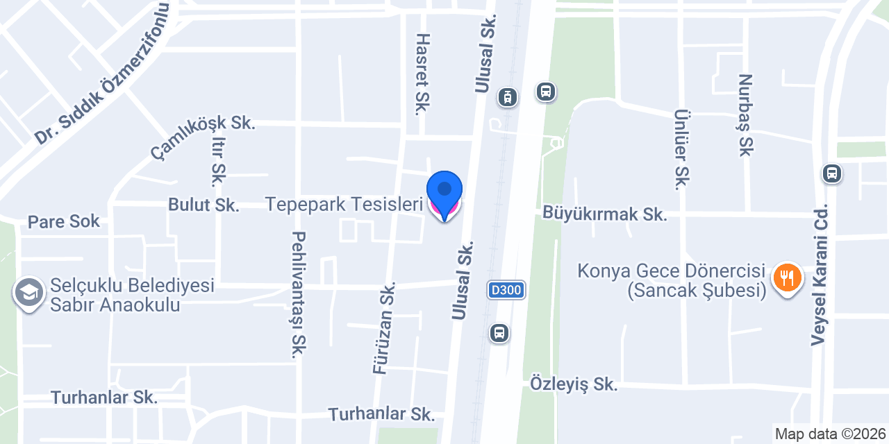 Tepepark Tesisleri konumu