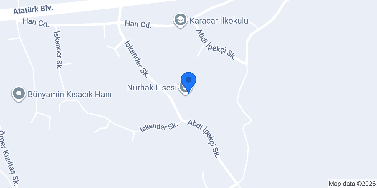 Nurhak Lisesi konumu