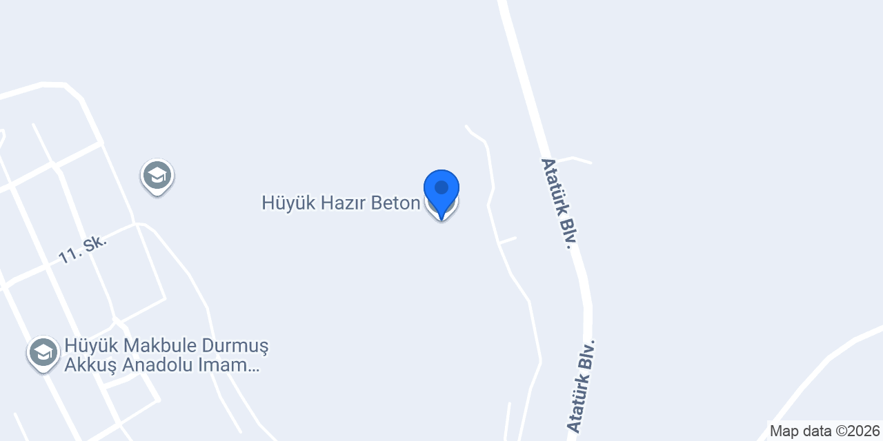 Hüyük Hazır Beton konumu