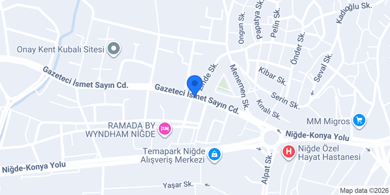 Çözüm Kurs Niğde Şubesi konumu