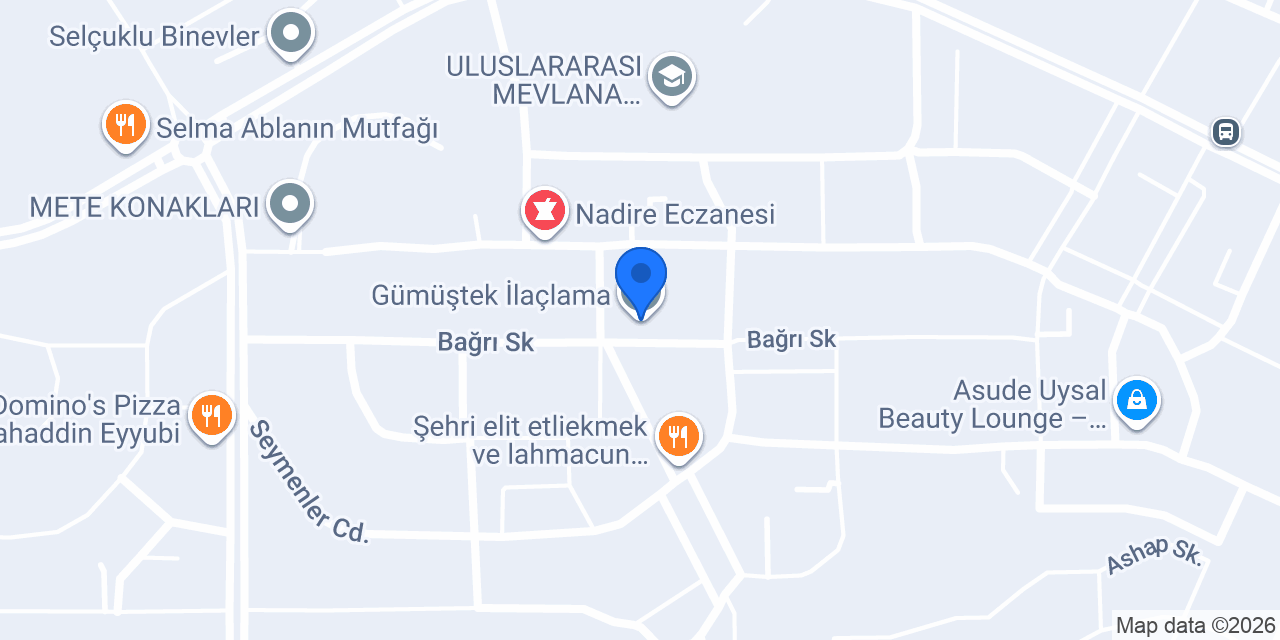 Gümüştek İlaçlama konumu