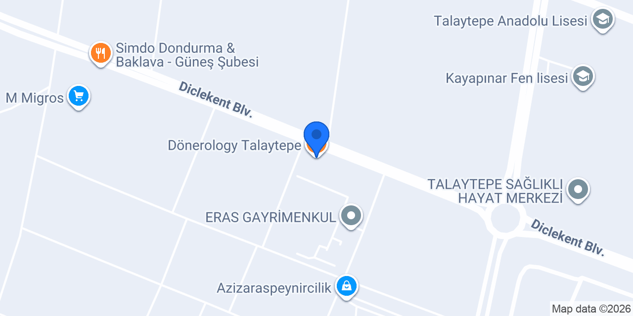 Dönerology Talaytepe konumu