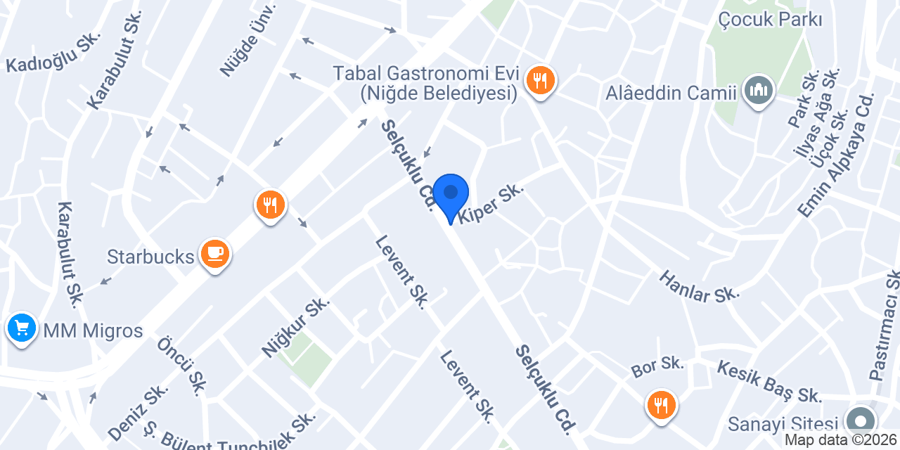 NİĞDE Açelya Çiçekçilik konumu