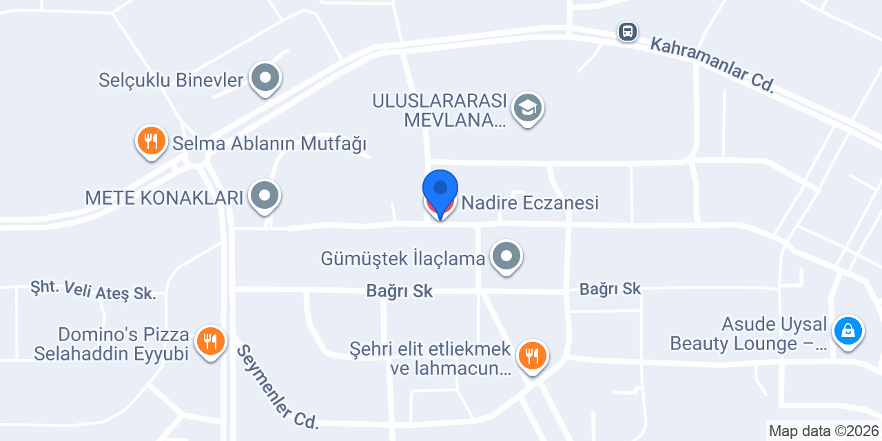 Nadire Eczanesi konumu