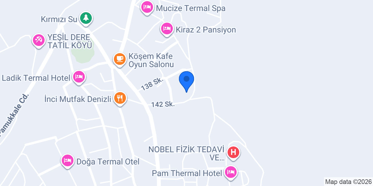 Oskar Hotel Pamukkale konumu