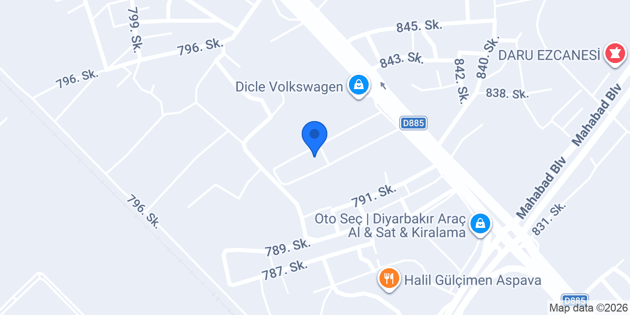 Mert Auto Diyarbakır konumu