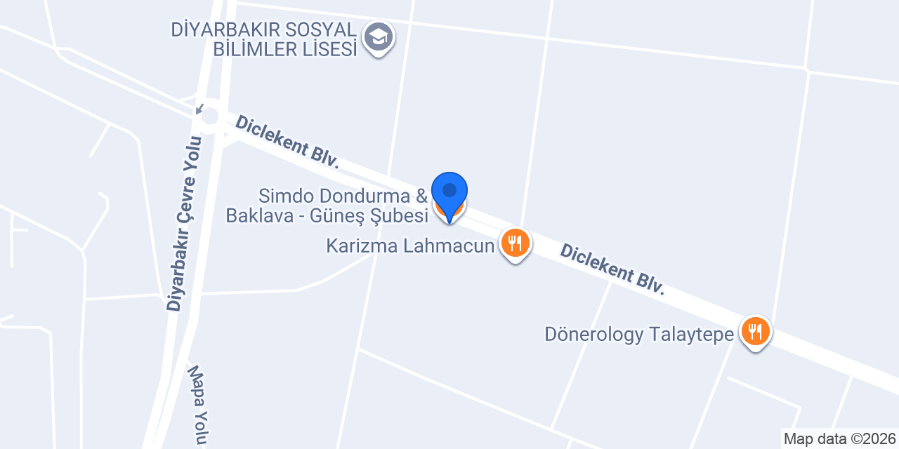 Simdo Dondurma & Baklava - Güneş Şubesi konumu
