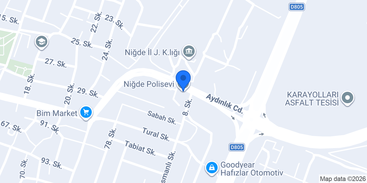 Niğde Polisevi konumu