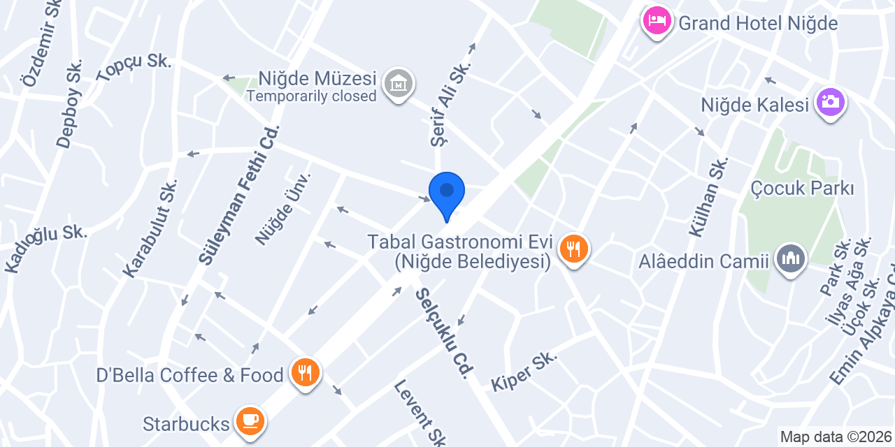 Niğde Saruhan Restorant konumu