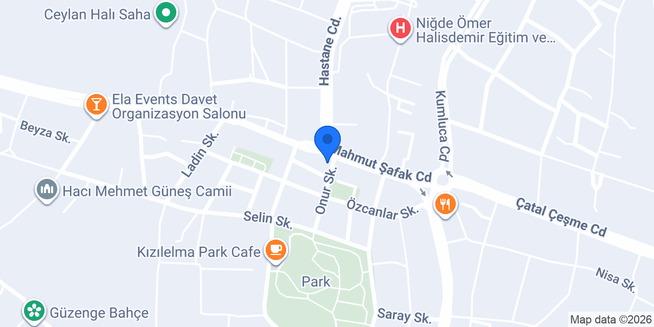 Niğde HASTANE KOMAGENE ŞB. konumu