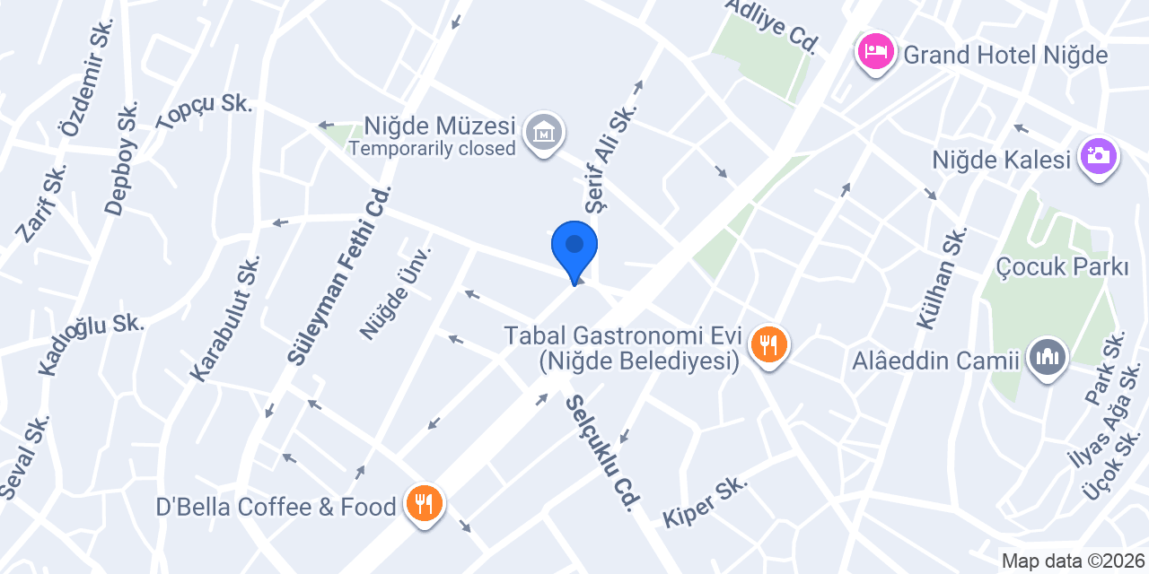 Niğde Taksi Eser Bayer konumu