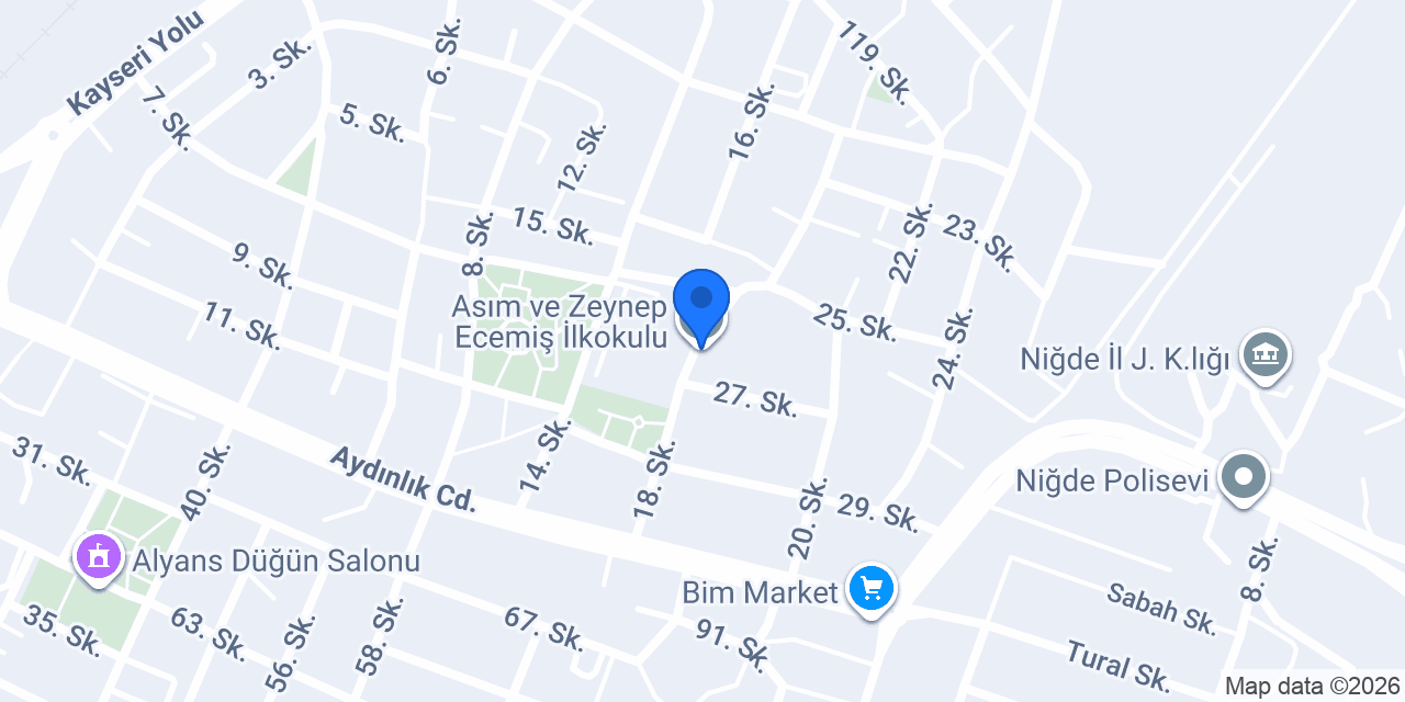 Asım ve Zeynep Ecemiş İlkokulu konumu