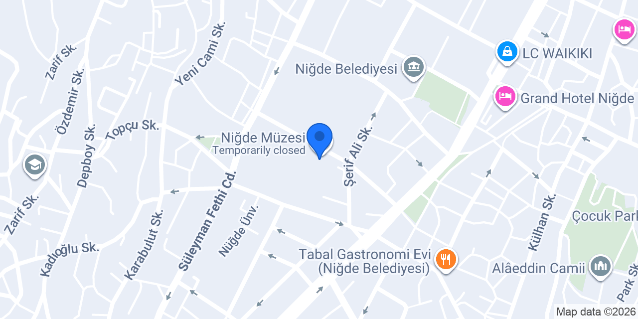 Niğde Müzesi konumu