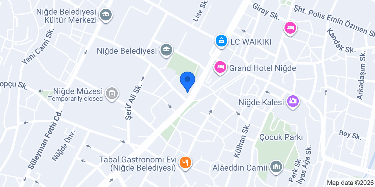 NİĞDE PTT konumu