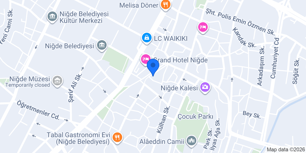 *NIĞDE MERKEZ PIZZA KAFE* konumu
