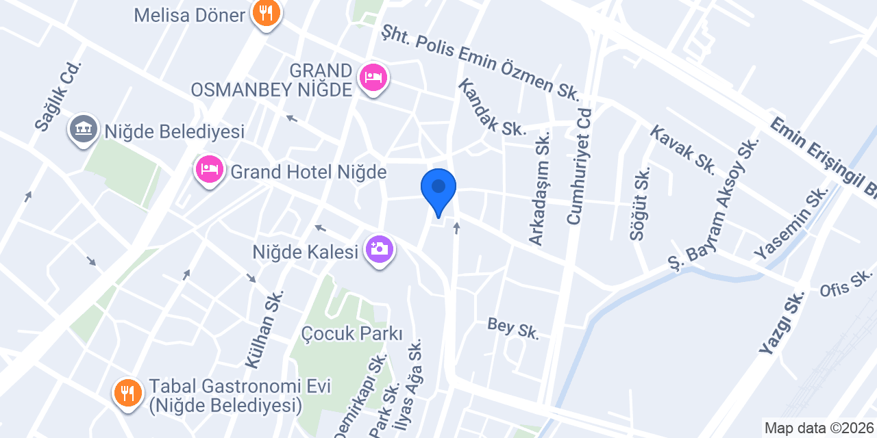 Niğde Emin Elektrik konumu