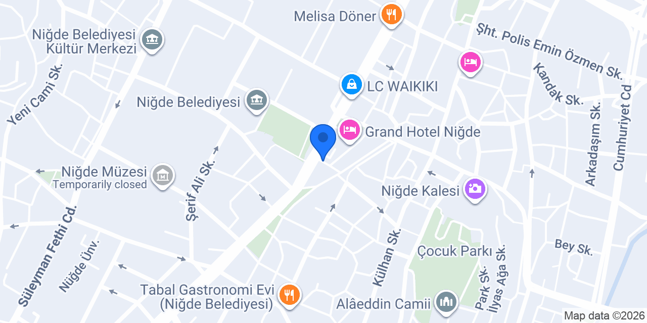 Niğde Direksiyon Kılıf Dikimi konumu