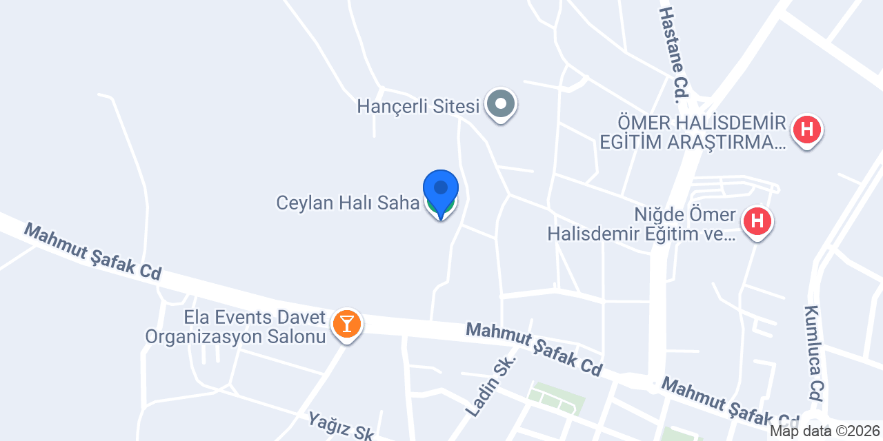 Ceylan Halı Saha konumu