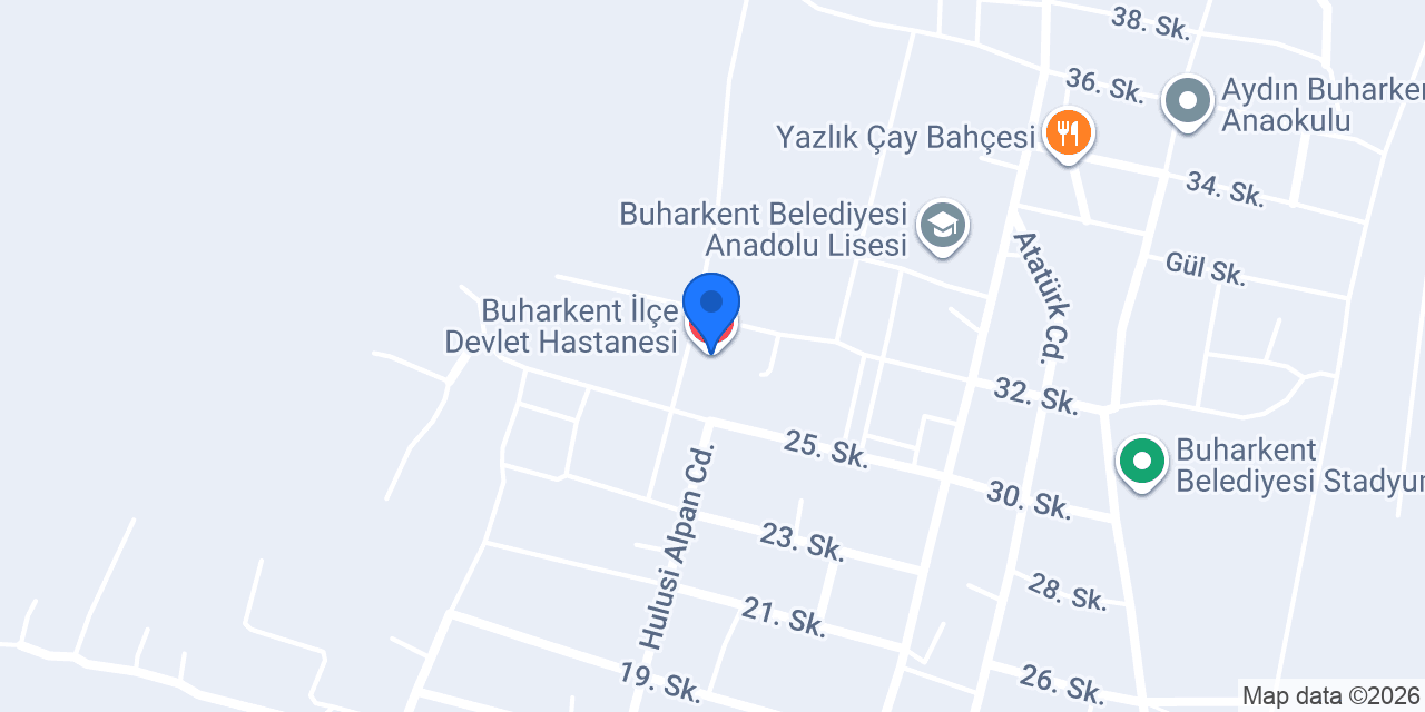 Buharkent İlçe Devlet Hastanesi konumu