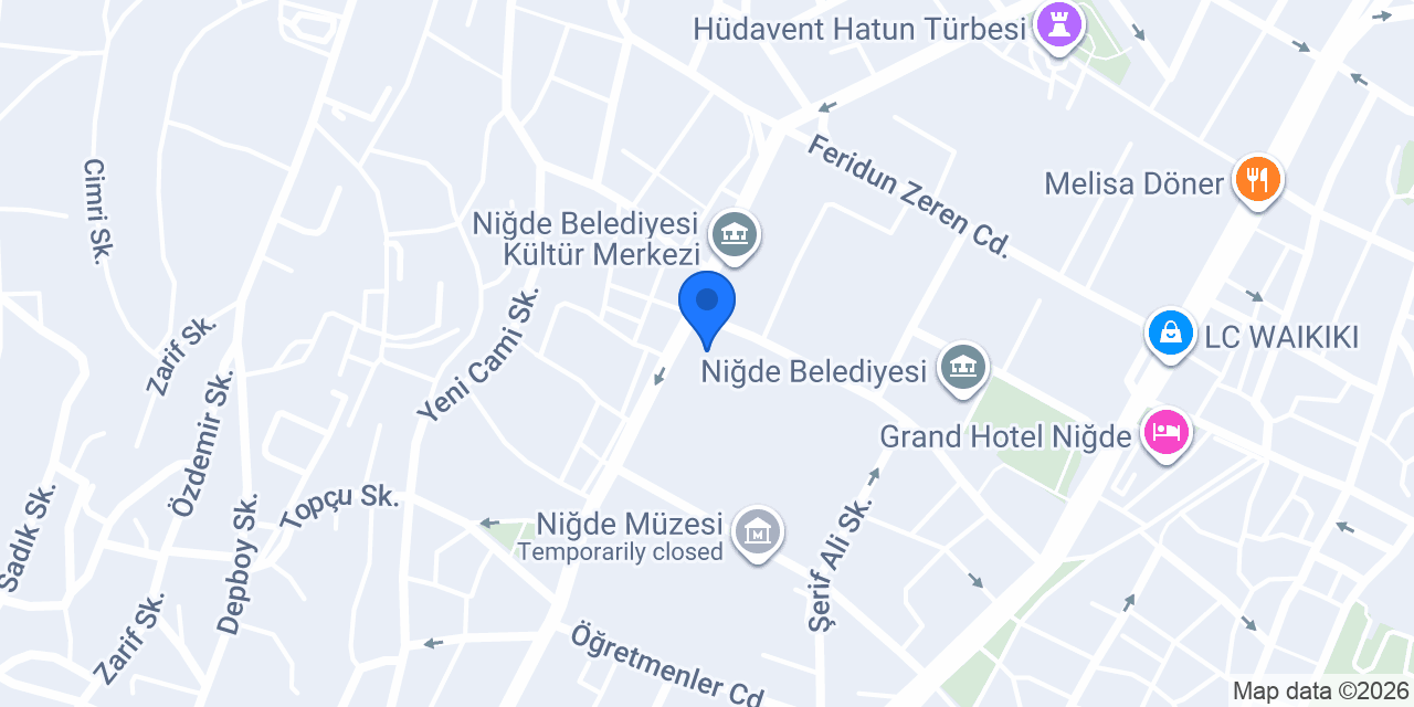 Niğde İl Milli Eğitim Müdürlüğü konumu