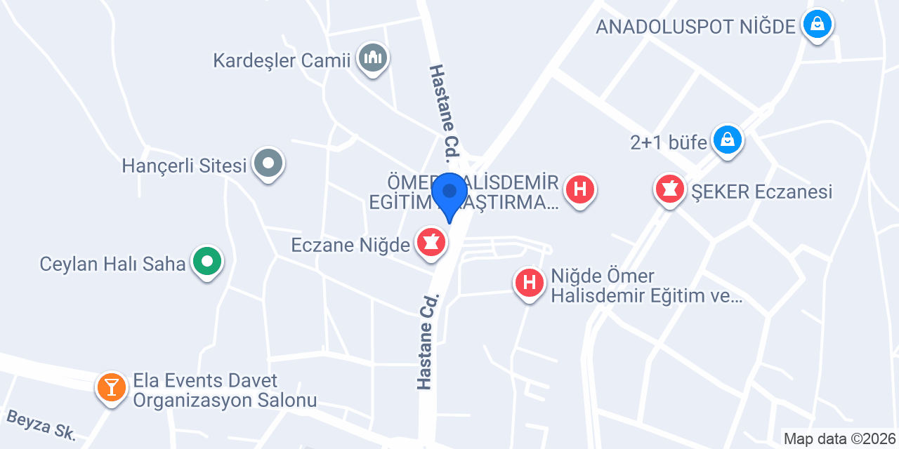 Şifa Optik Niğde konumu