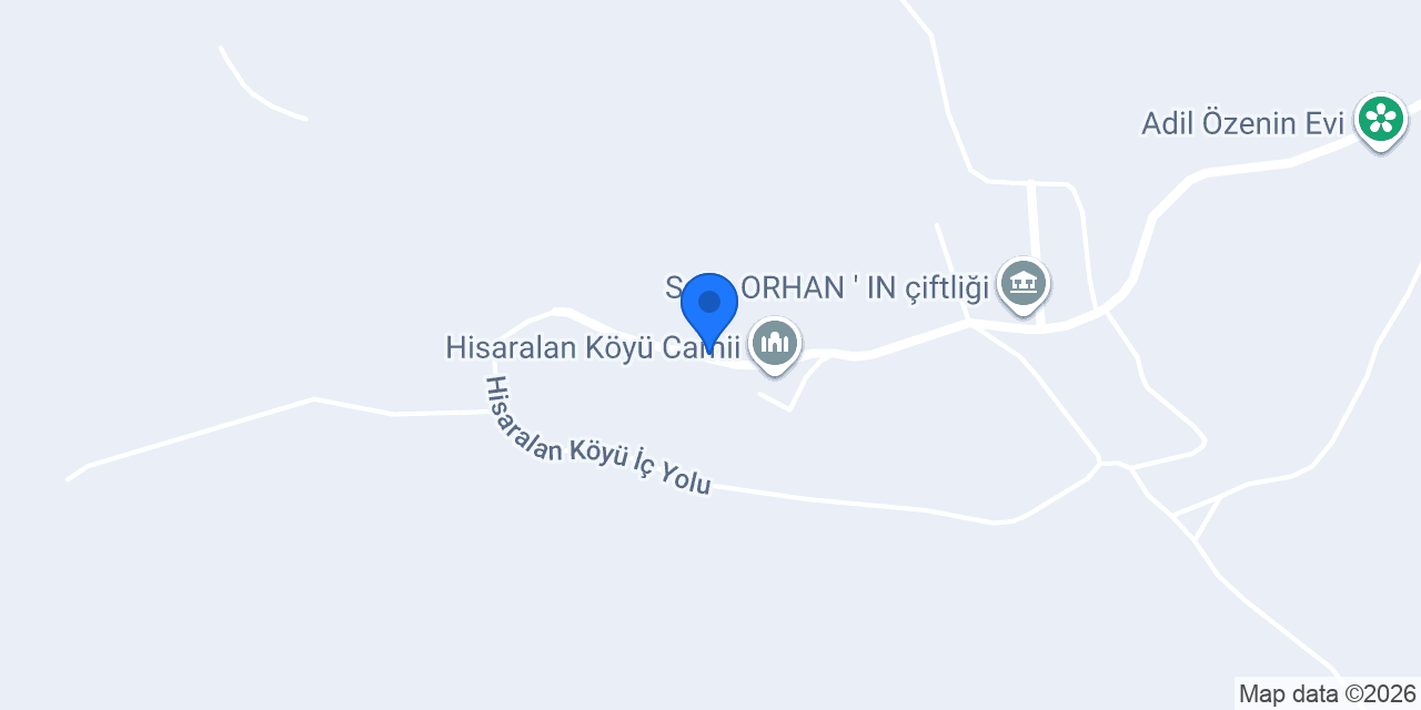 Hisaralan Köyü Muhtarlığı konumu