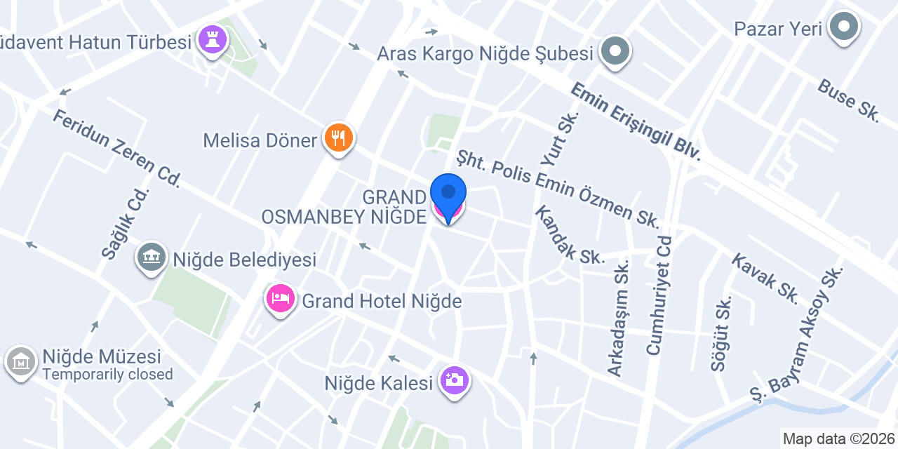 GRAND OSMANBEY NİĞDE konumu
