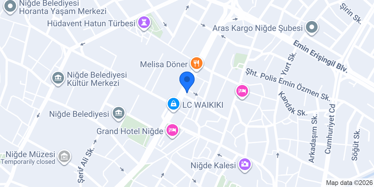 Halkbank Niğde Şubesi konumu