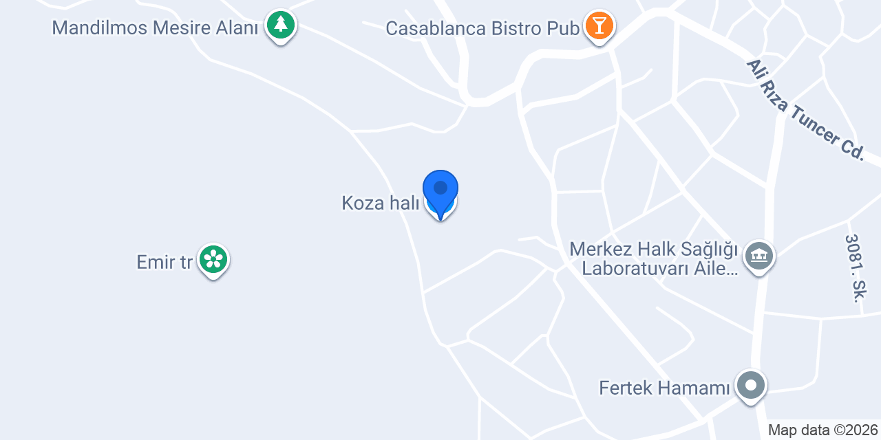 Koza halı konumu
