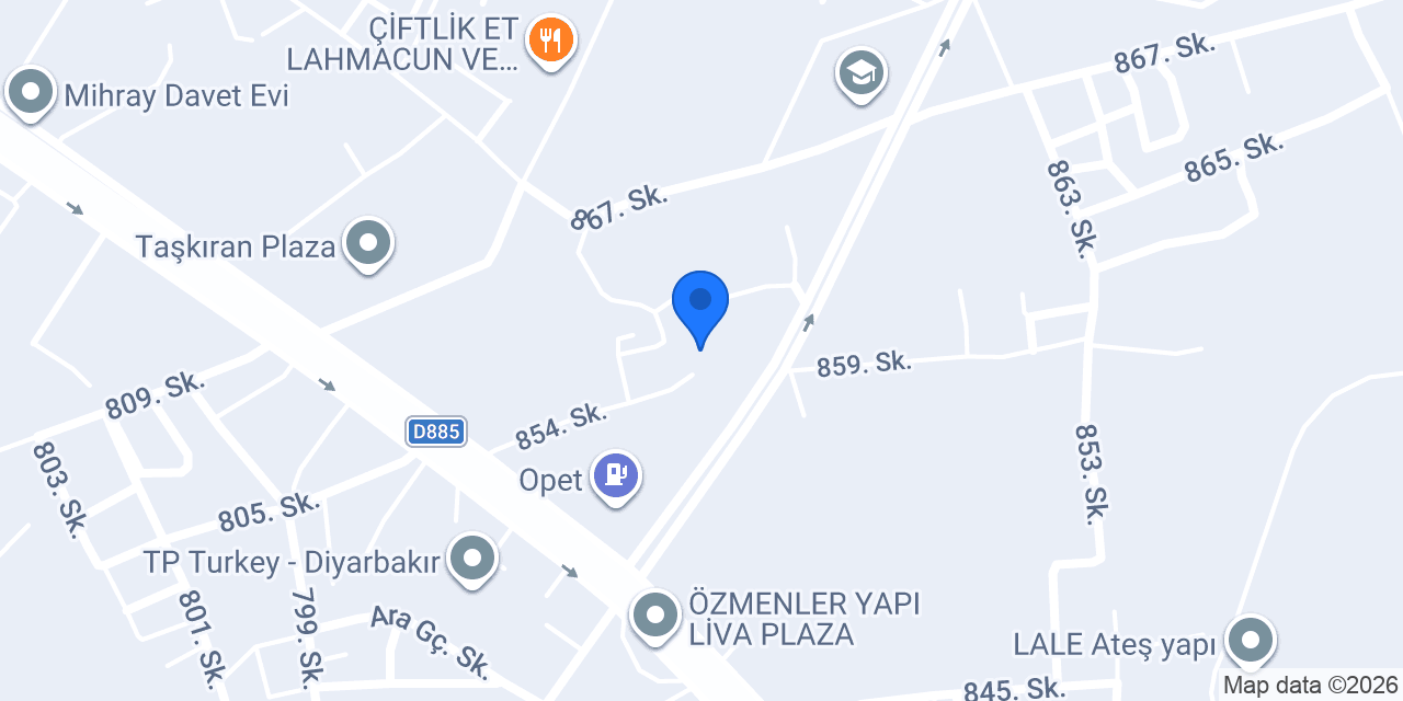 Çiçek Izgara konumu